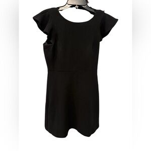 Black Flutter Sleeve Dress